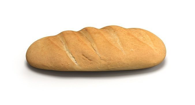 3D Scan Bread Low-poly 3D model 2