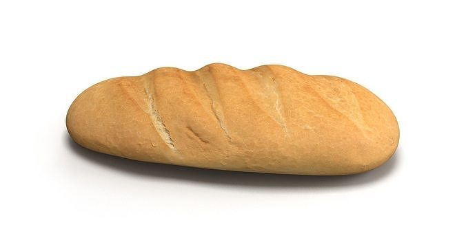 3D Scan Bread Low-poly 3D model 5
