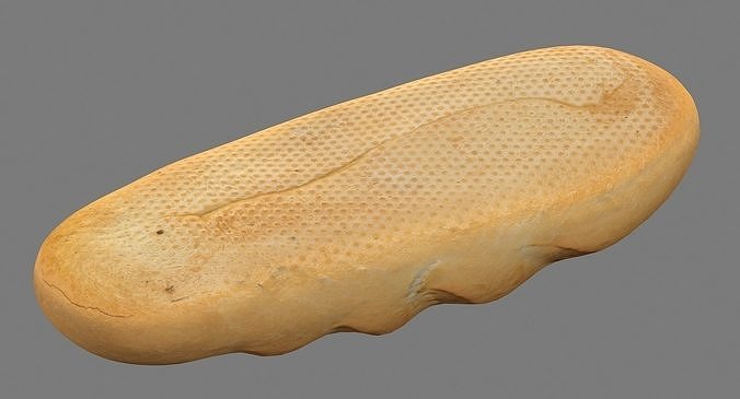 3D Scan Bread Low-poly 3D model 6