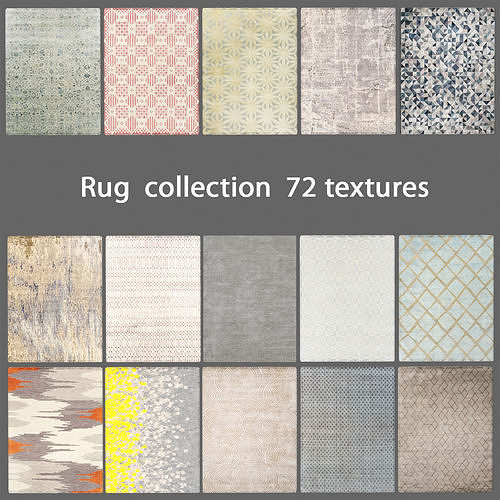 Rug collection 72 textures 3D model