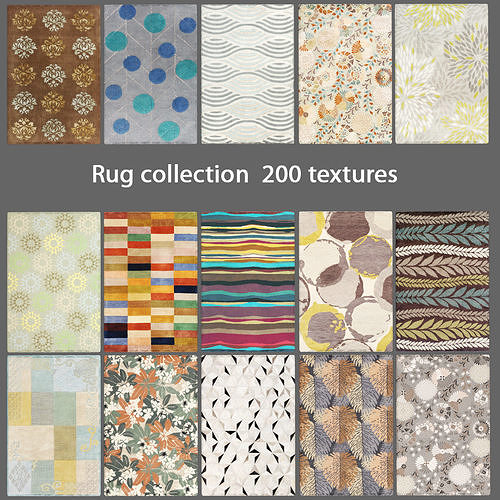 Rug collection  200  textures 3D model