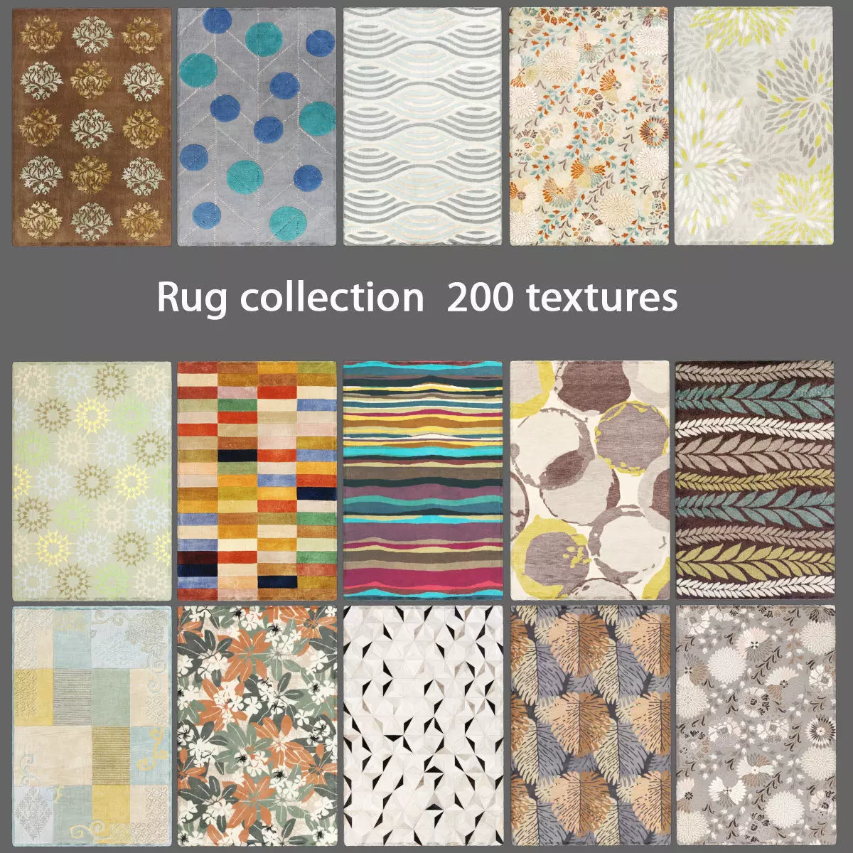 Rug collection  200  textures 3D model_0