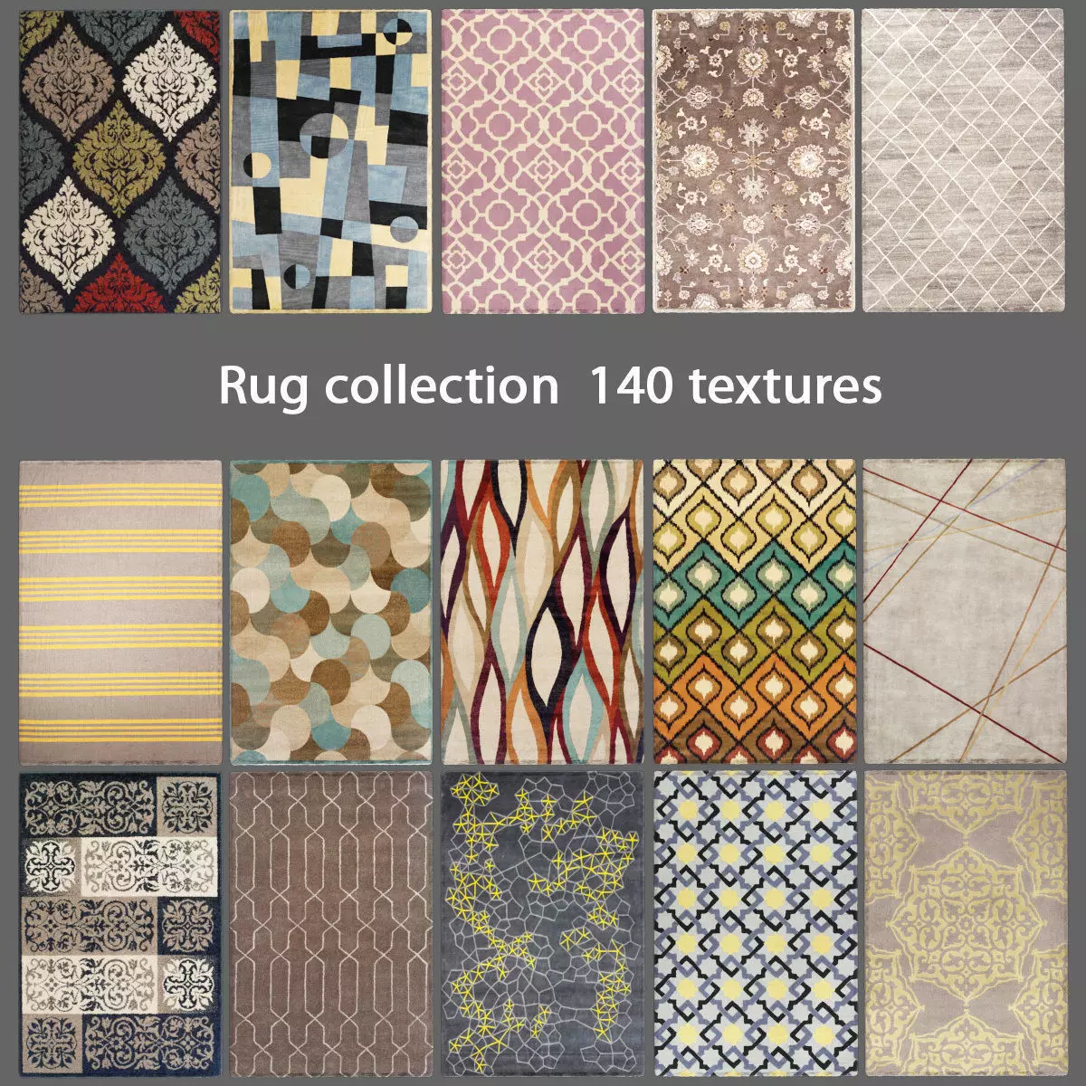 Rug collection 140  textures 3D model_0