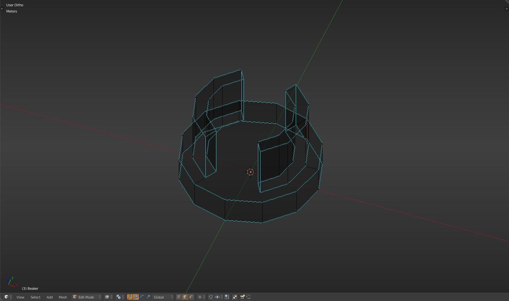 Beaker thermometer Low-poly 3D model_17