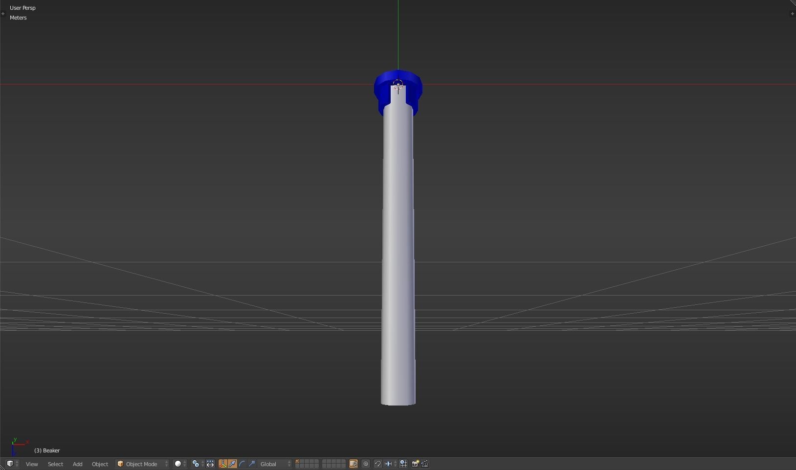 Beaker thermometer Low-poly 3D model_32