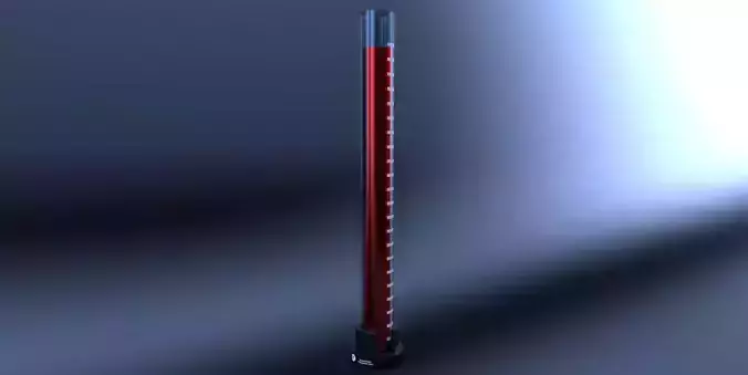 Beaker thermometer Low-poly 3D model