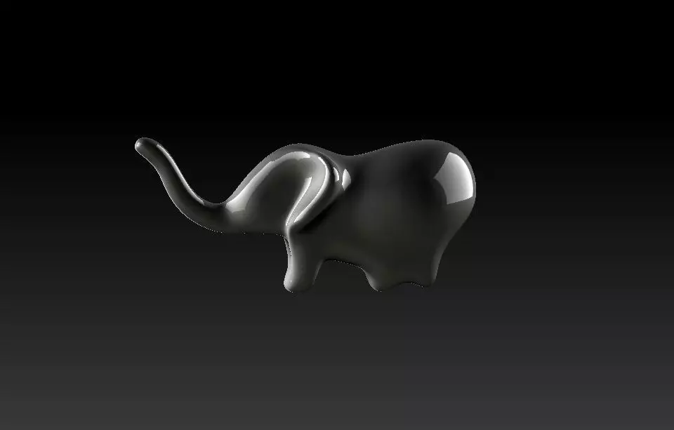 Elephant figure 3D model_0
