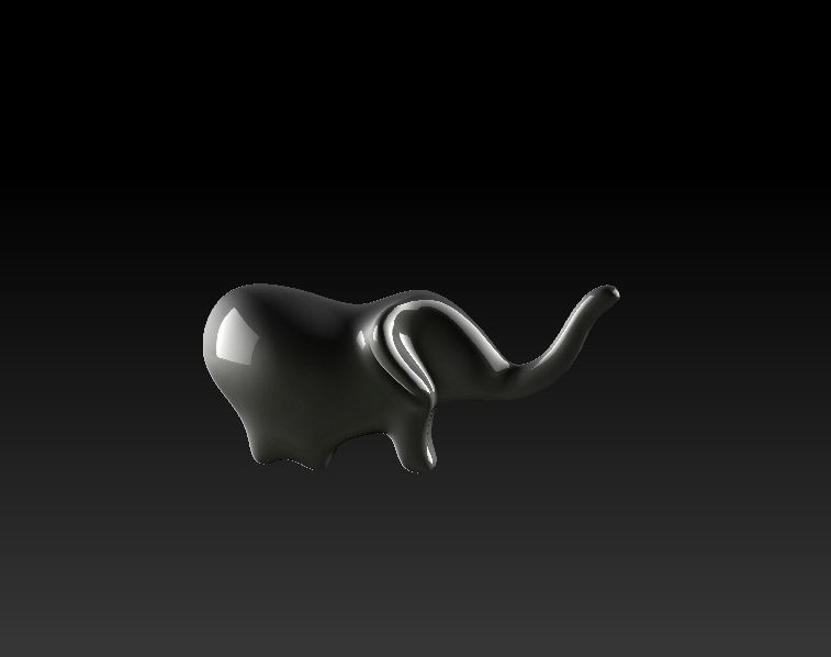 Elephant figure 3D model_3