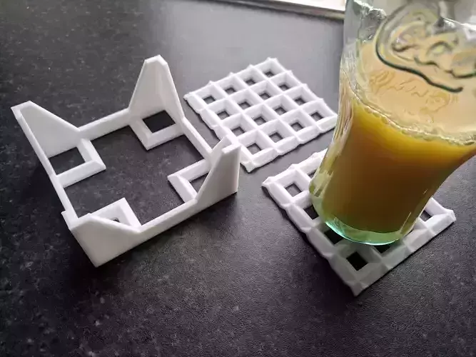 Stackable Ridged Coasters 3D print model