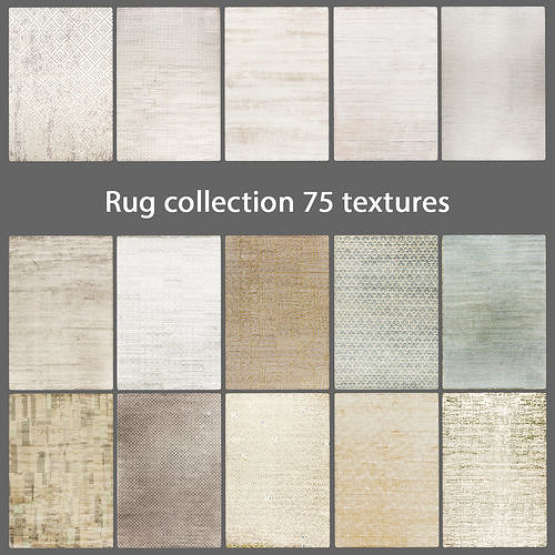 Rug collection 75 textures 3D model