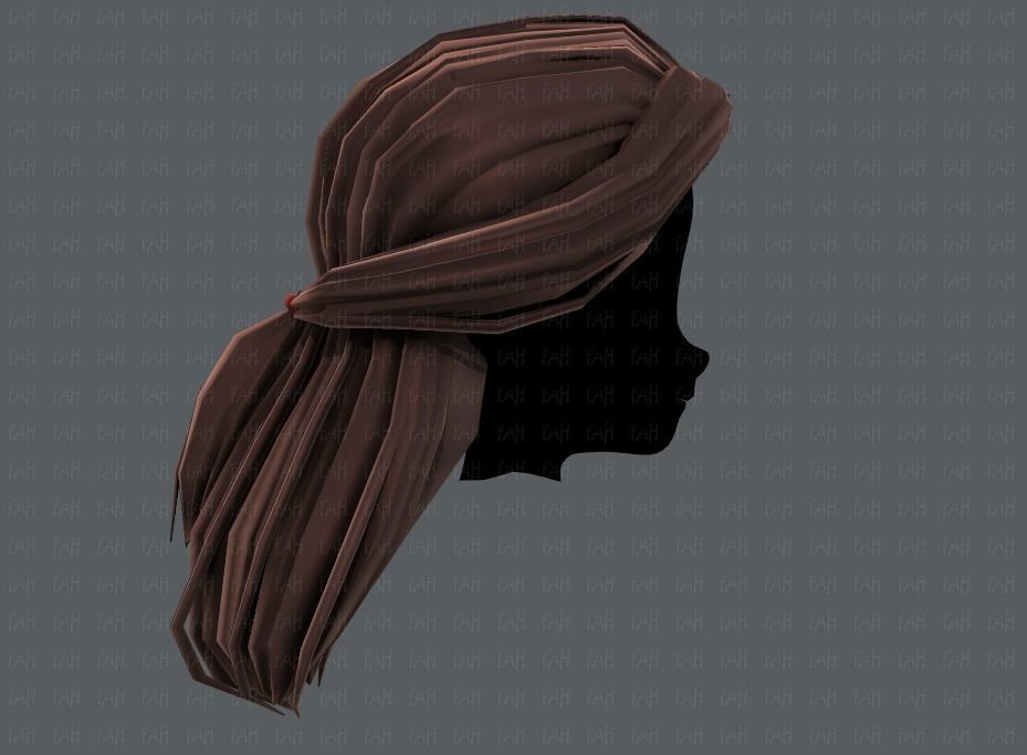 3D Hair style for girl V61 Low-poly 3D model_19