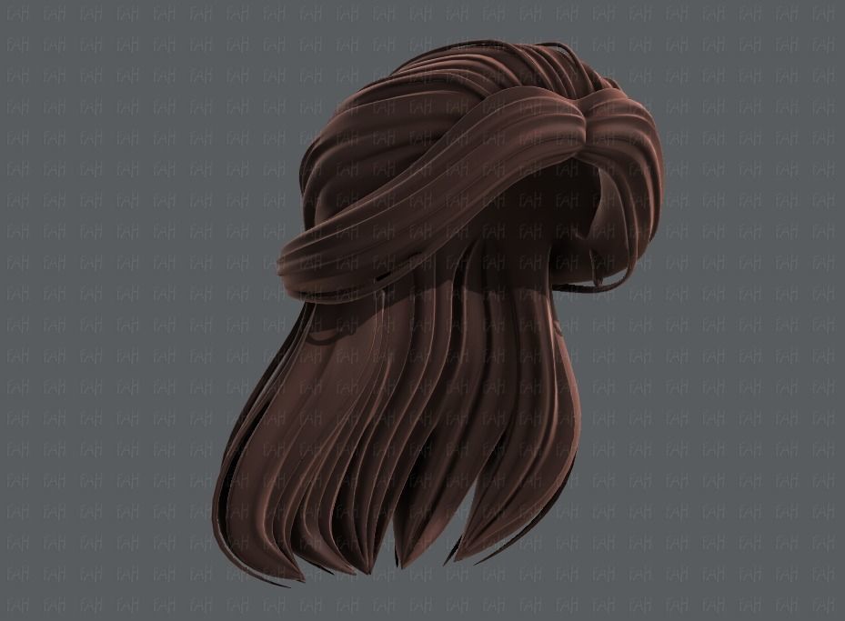 3D Hair style for girl V61 Low-poly 3D model_41