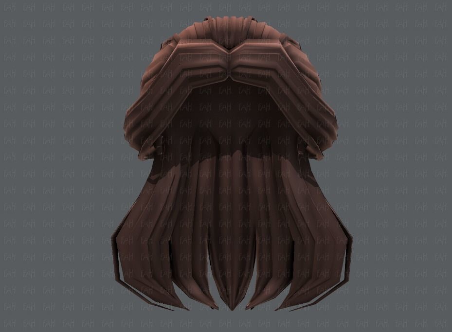3D Hair style for girl V61 Low-poly 3D model_39