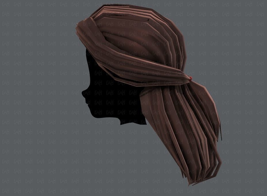 3D Hair style for girl V61 Low-poly 3D model_23