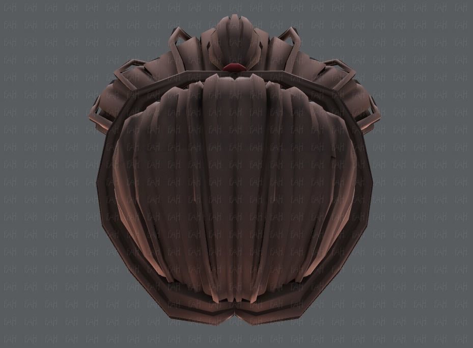 3D Hair style for girl V61 Low-poly 3D model_35