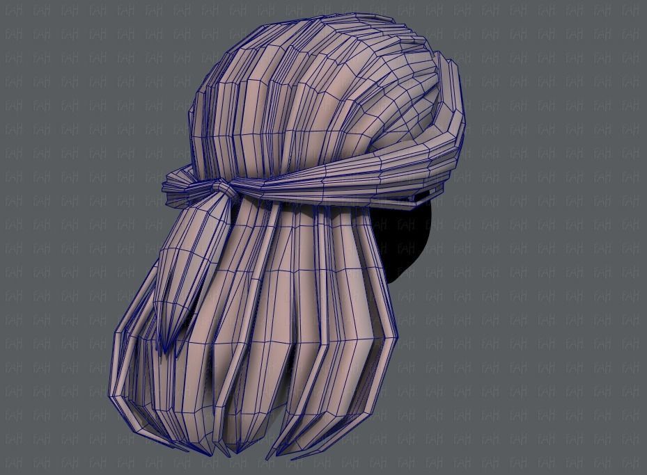 3D Hair style for girl V61 Low-poly 3D model_28