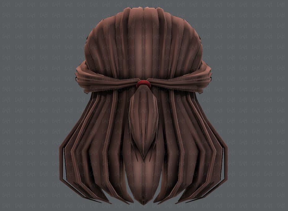 3D Hair style for girl V61 Low-poly 3D model_21