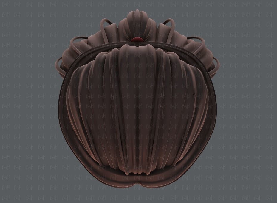 3D Hair style for girl V61 Low-poly 3D model_33