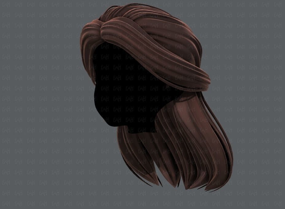 3D Hair style for girl V61 Low-poly 3D model_8