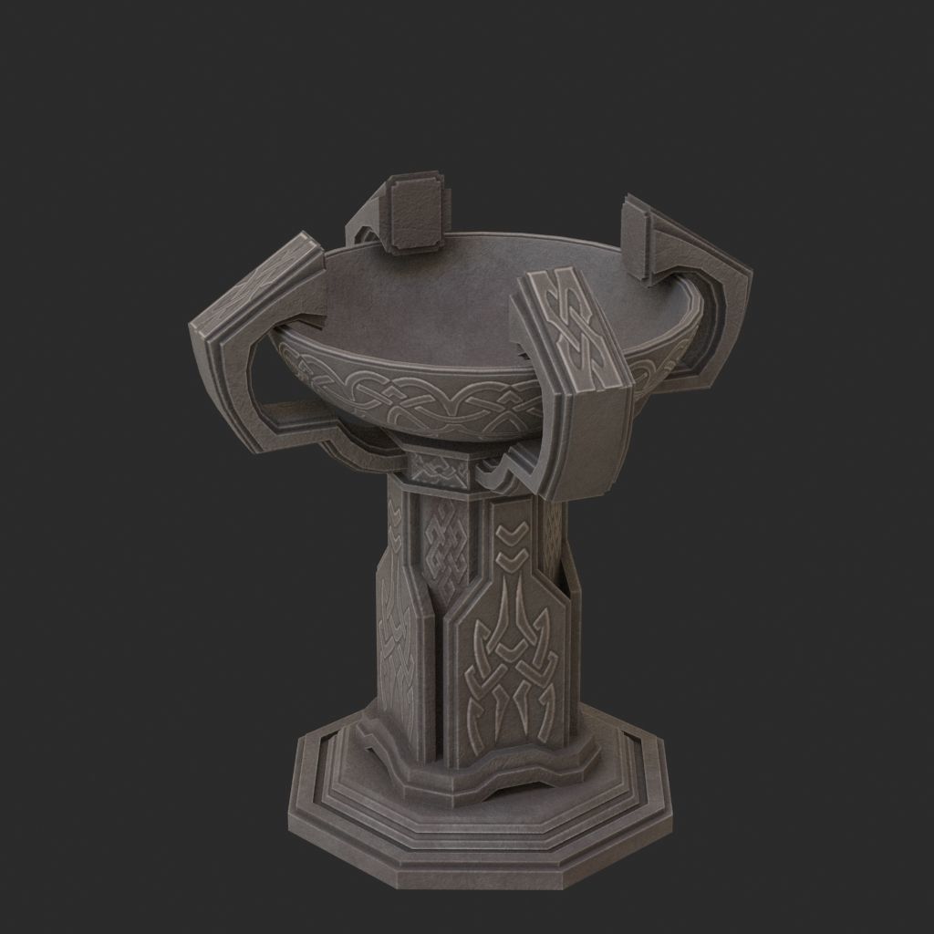 Fantasy candlestick 3D model_2