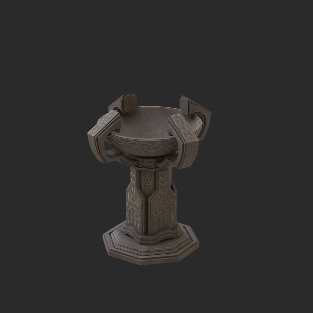 Fantasy candlestick 3D model_7