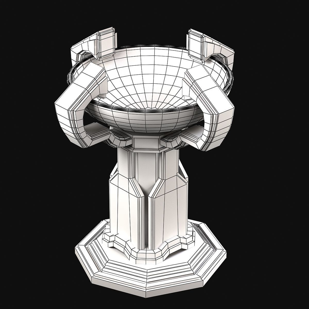 Fantasy candlestick 3D model_1