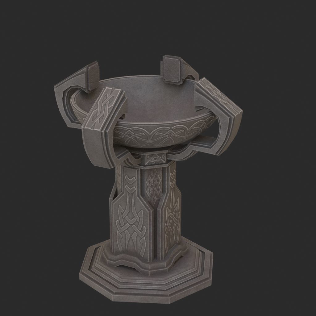 Fantasy candlestick 3D model_4