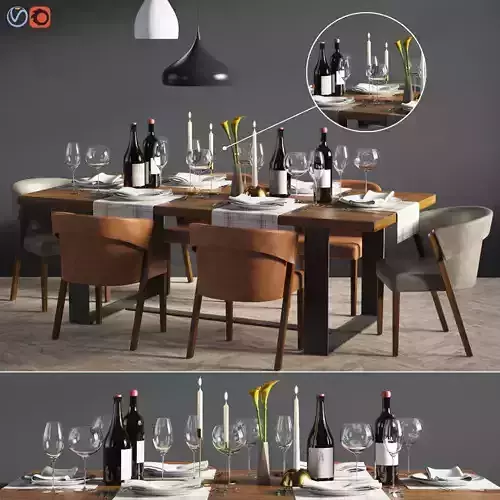 Dinning Set 04 3D model