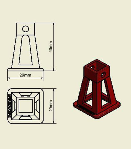 gato cancamo torre rc 3D print model_7