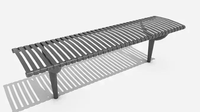 Street Assets - Flat City Bench 3D model
