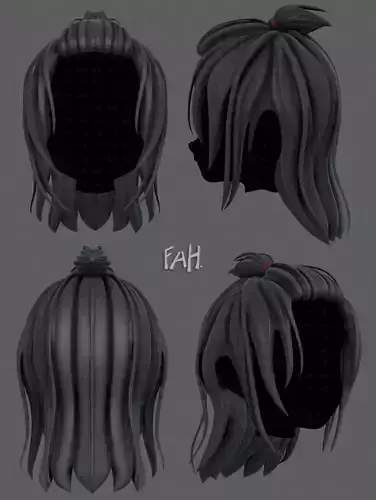 3D Hair style for girl V62