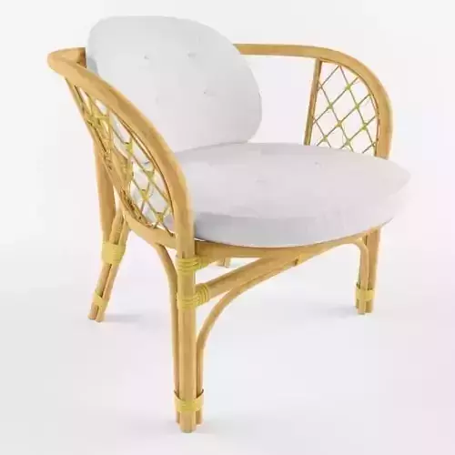 Chair rattan lounge with cushion