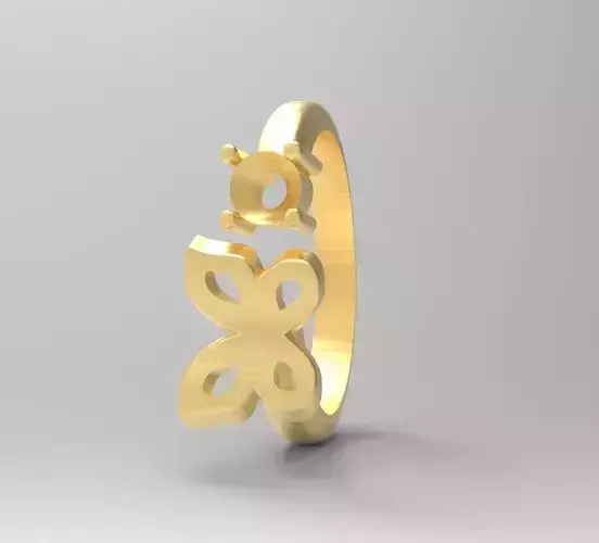  Without size ring with butterfly