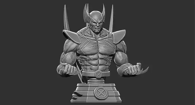 Wolverine Bust - Marvel 3D print model