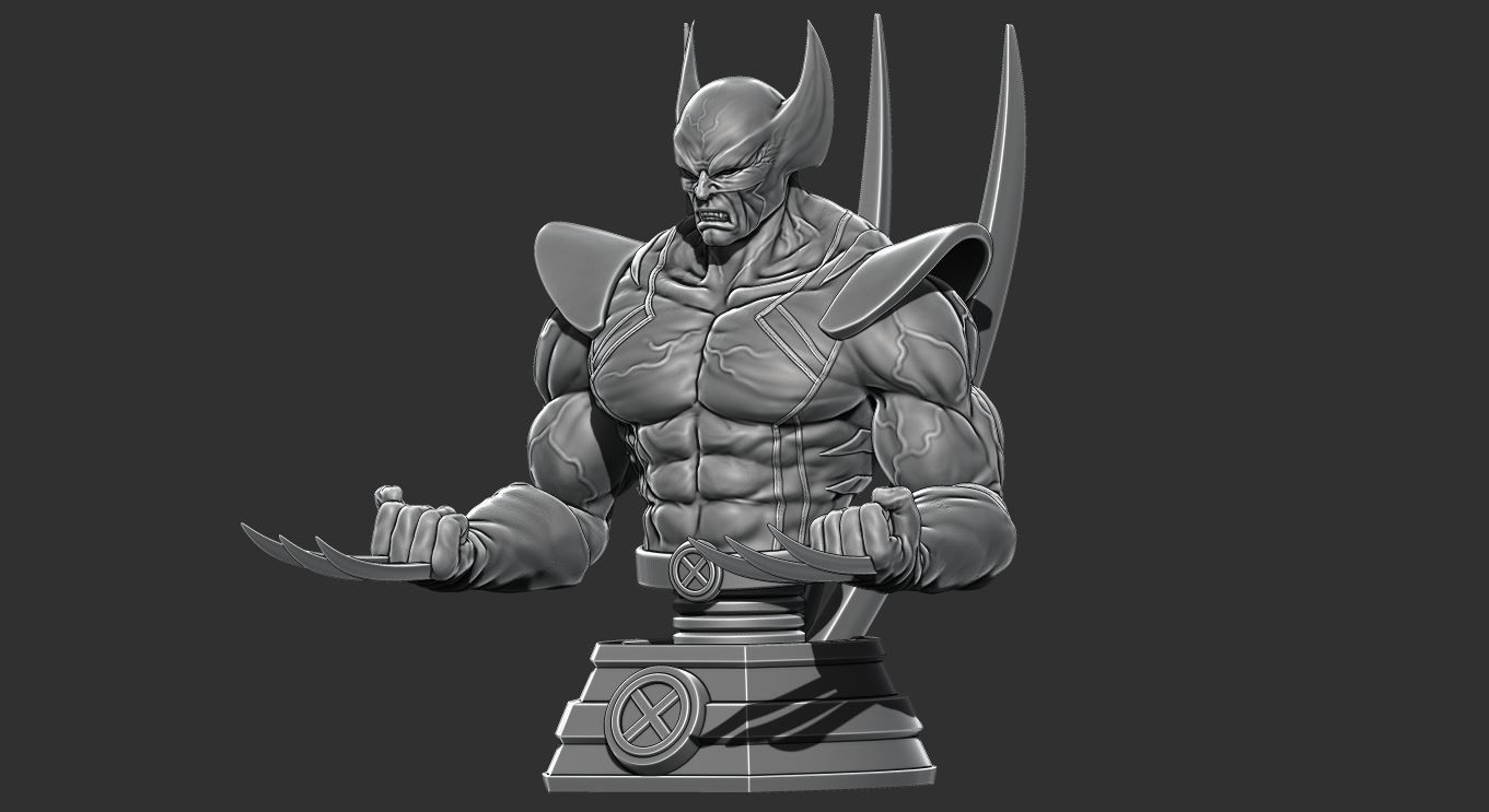 Wolverine Bust - Marvel 3D print model 3D model 3D printable | CGTrader
