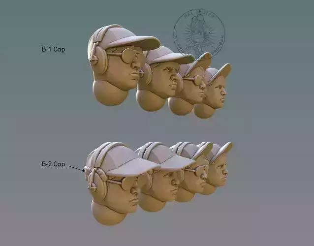 Pilot Head  With B-Cap 3D print model