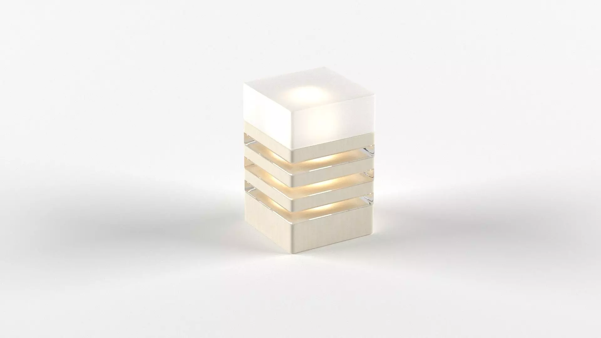 LightBox square lamp with light in middle 3D model