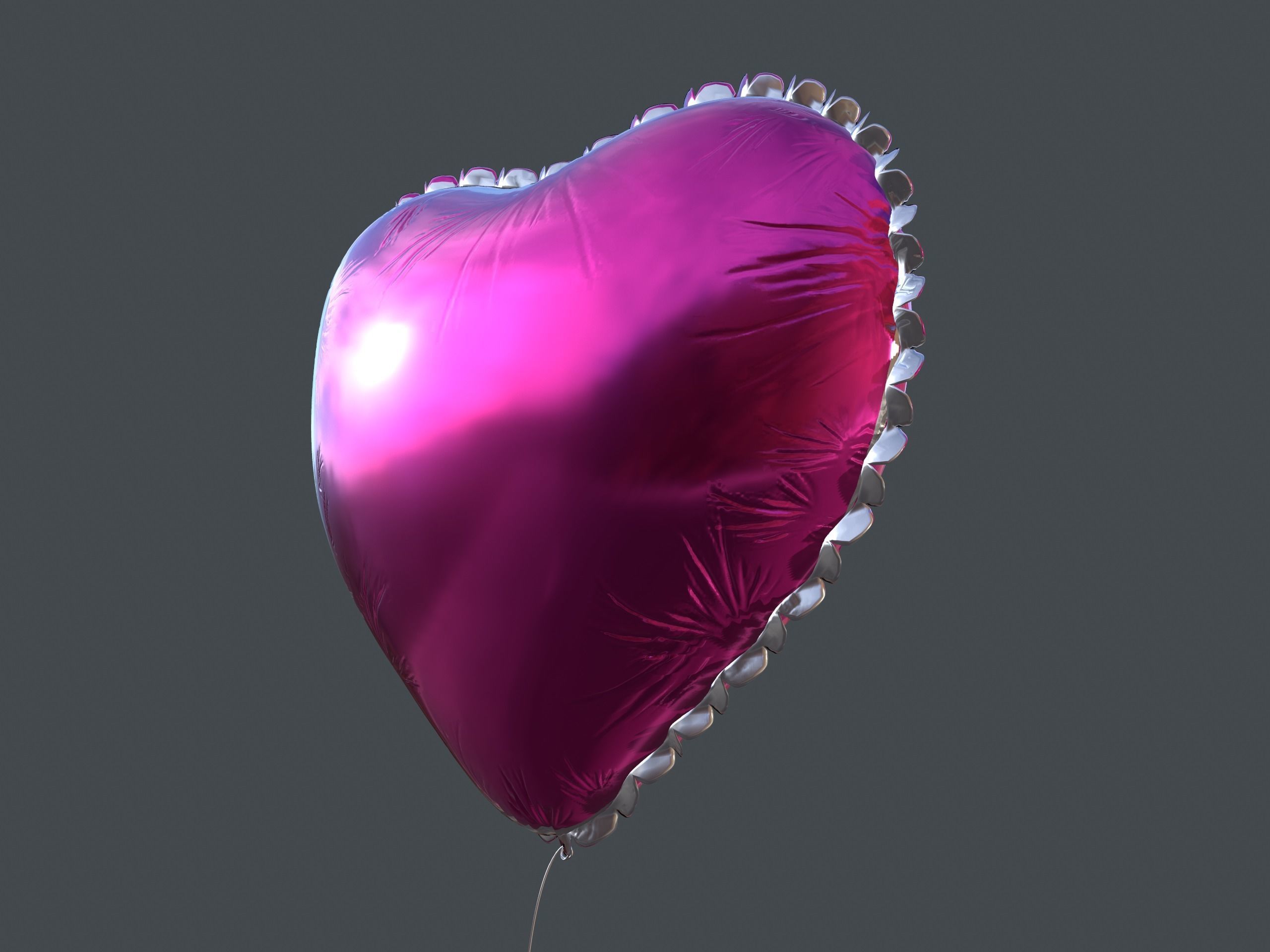 Heart Balloons Pack1 Low-poly 3D model_14