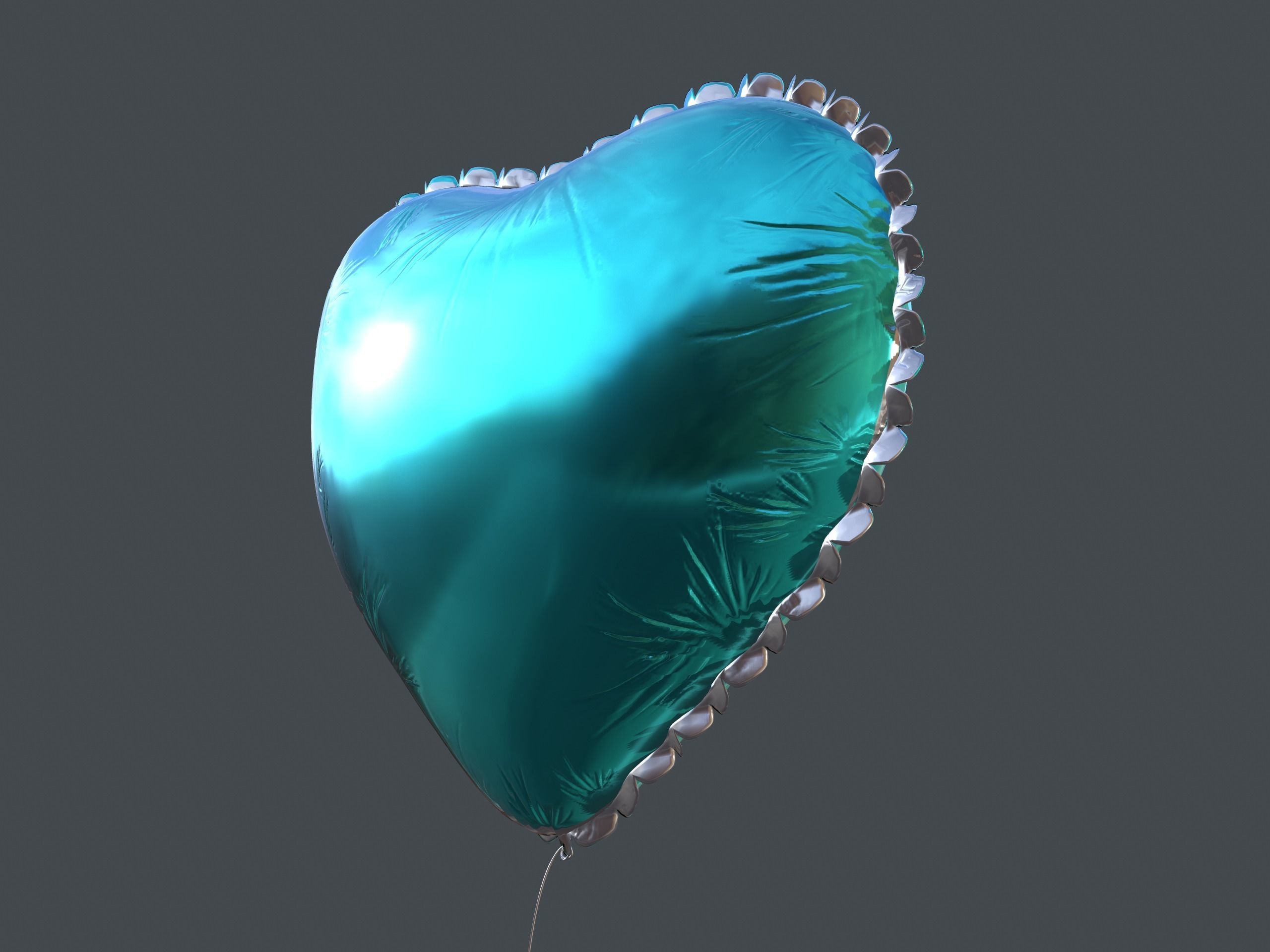 Heart Balloons Pack1 Low-poly 3D model_9