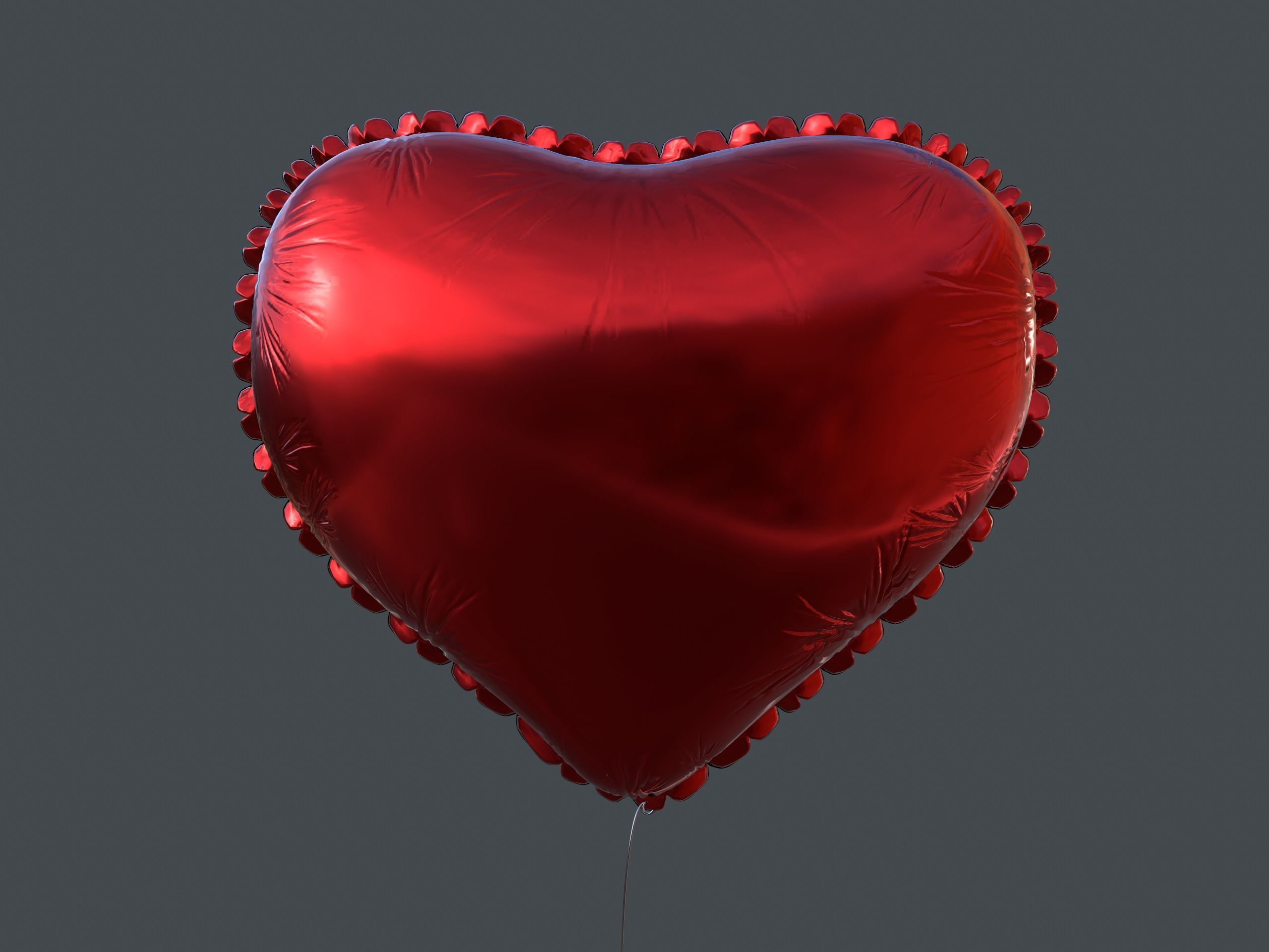 Heart Balloons Pack1 Low-poly 3D model_23