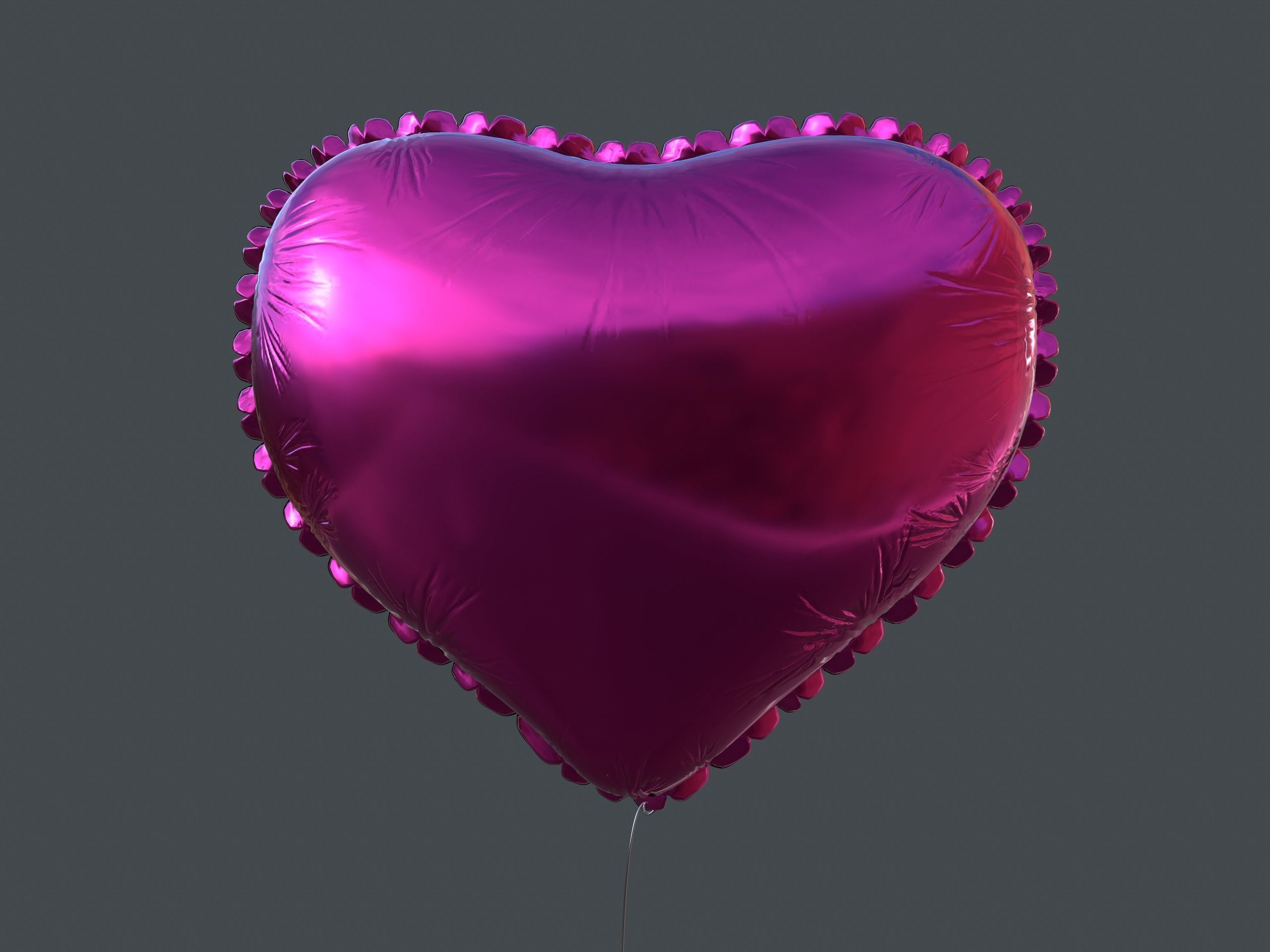 Heart Balloons Pack1 Low-poly 3D model_13