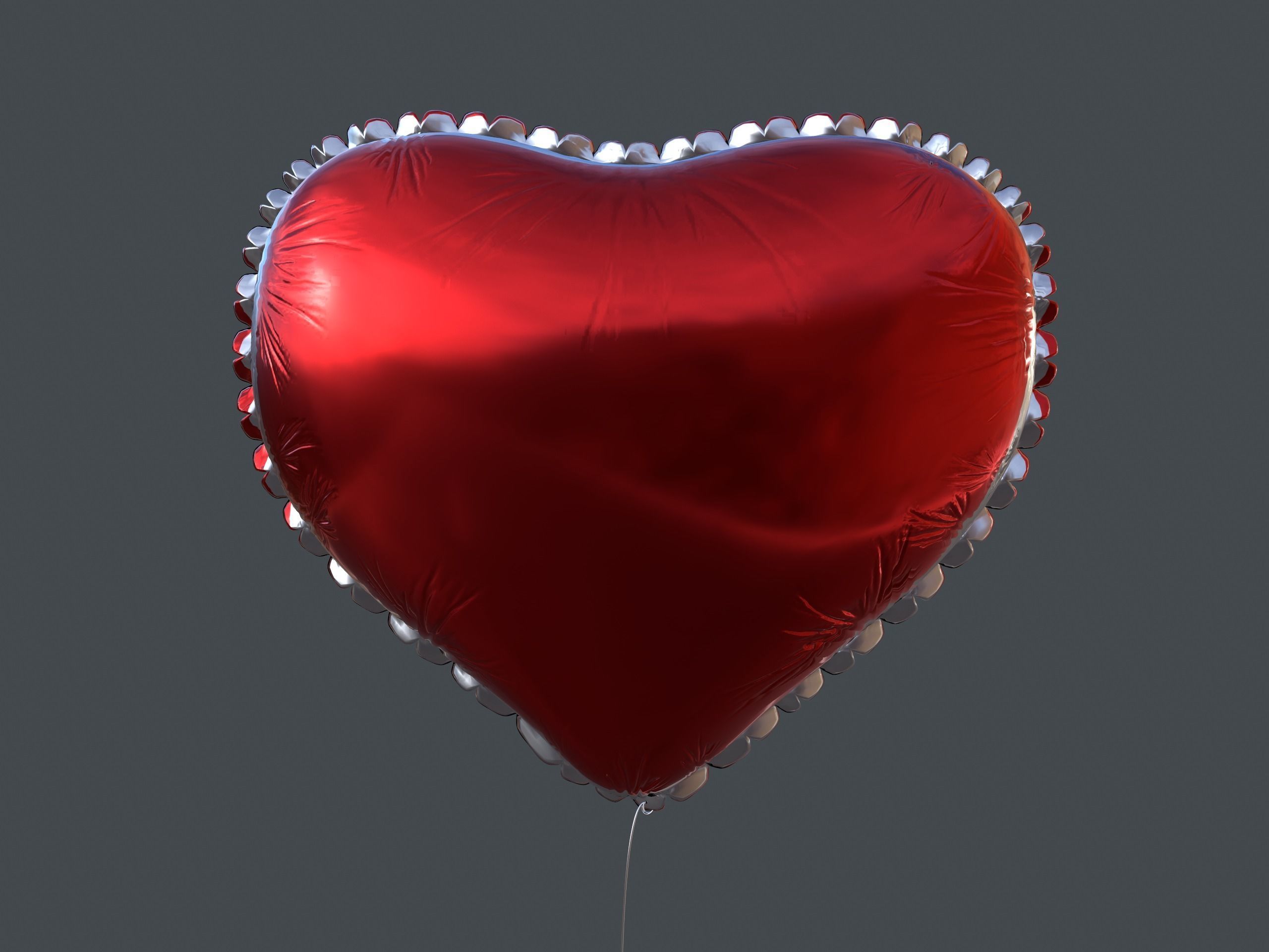 Heart Balloons Pack1 Low-poly 3D model_27
