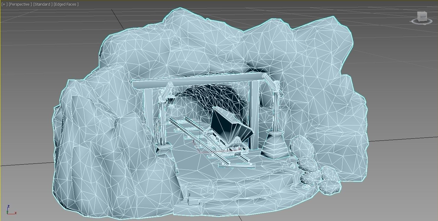 Old Mine Low-poly 3D model_3
