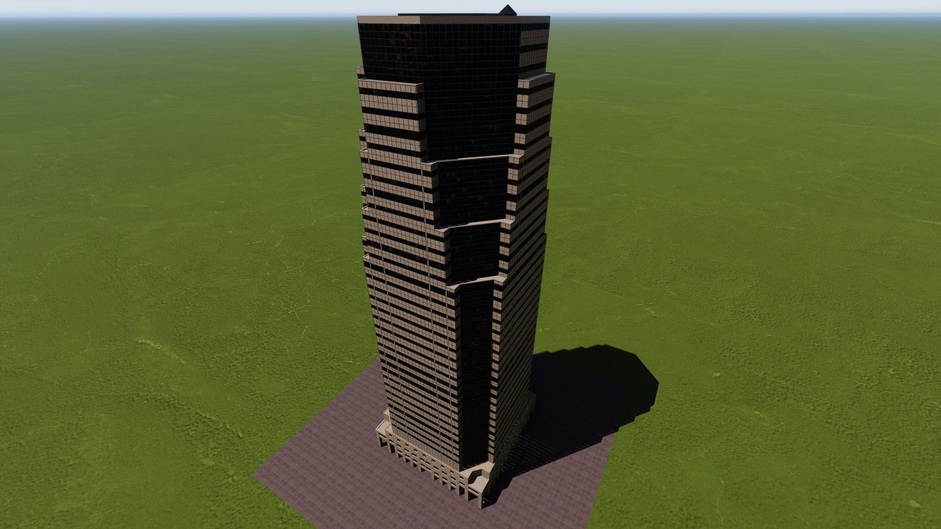 Tower - 6 tall building in minecraft Low-poly 3D model_8