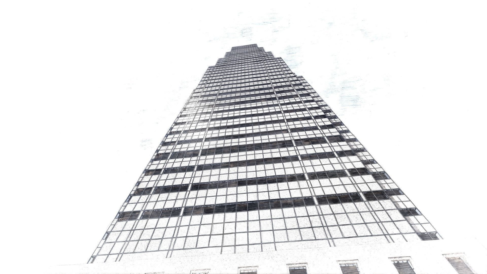 Tower - 6 tall building in minecraft Low-poly 3D model_17