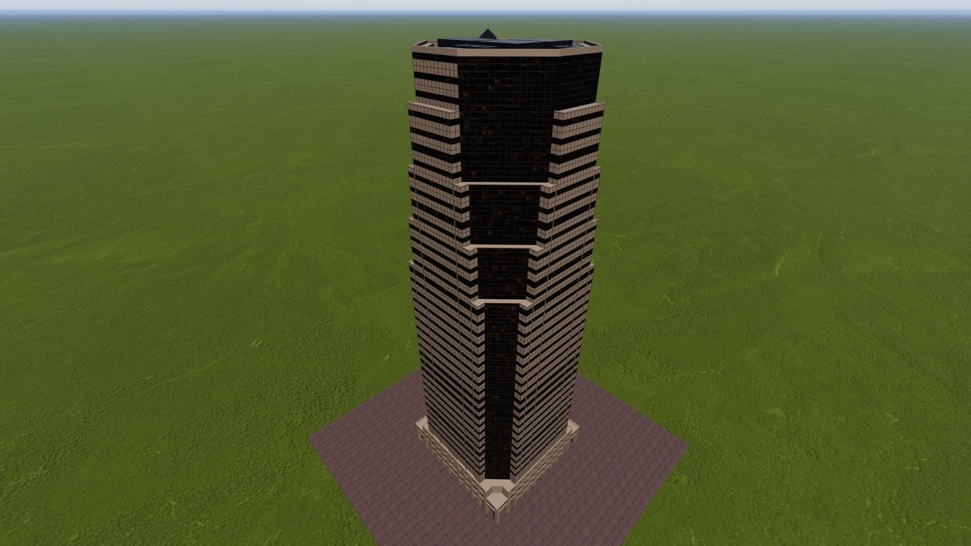Tower - 6 tall building in minecraft Low-poly 3D model_10