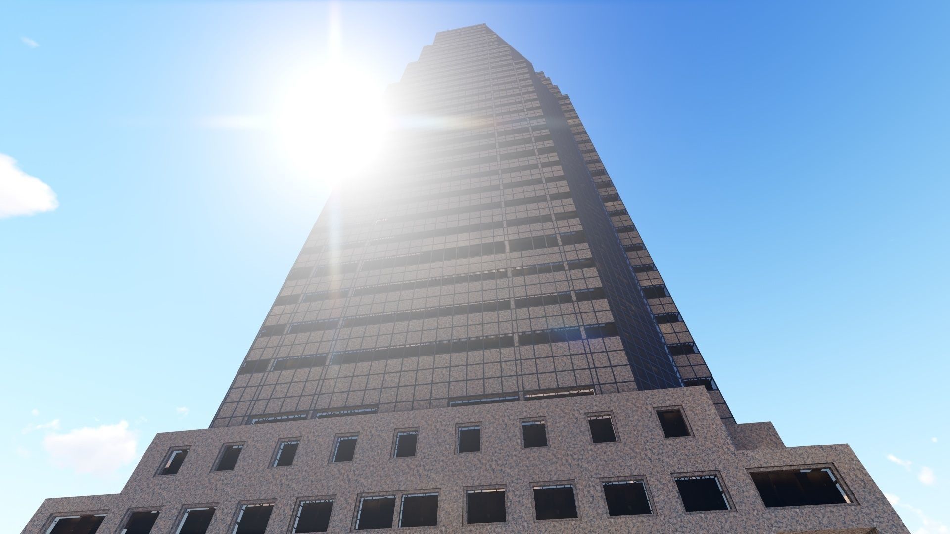 Tower - 6 tall building in minecraft Low-poly 3D model_2
