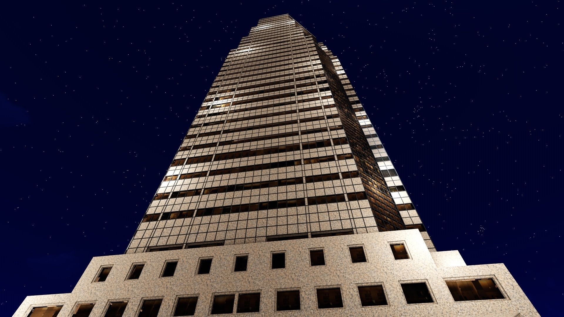 Tower - 6 tall building in minecraft Low-poly 3D model_15