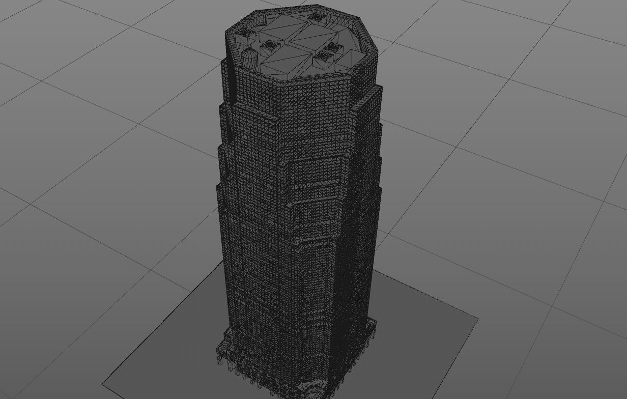 Tower - 6 tall building in minecraft Low-poly 3D model_24