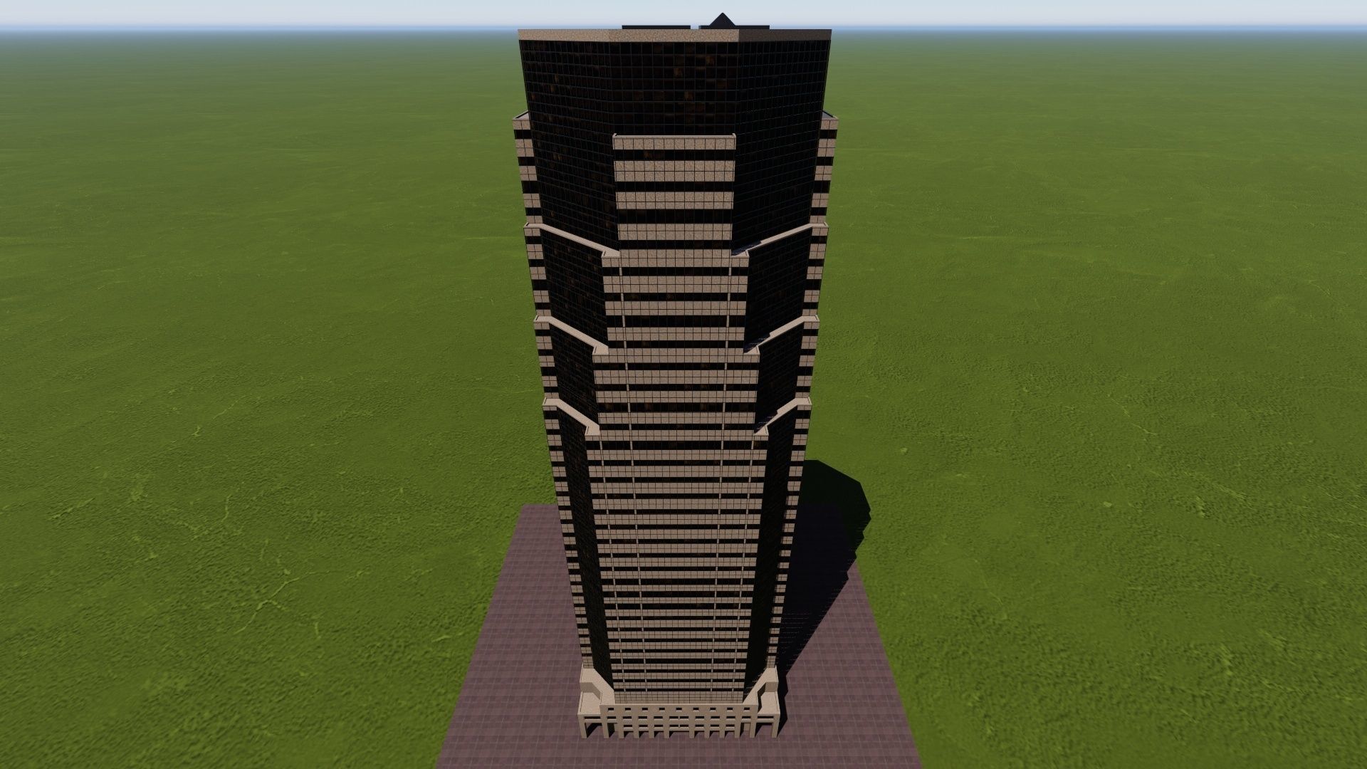 Tower - 6 tall building in minecraft Low-poly 3D model_9